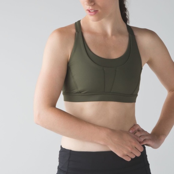 lululemon athletica Other - VEUC lululemon pack it in bra - fatigue green